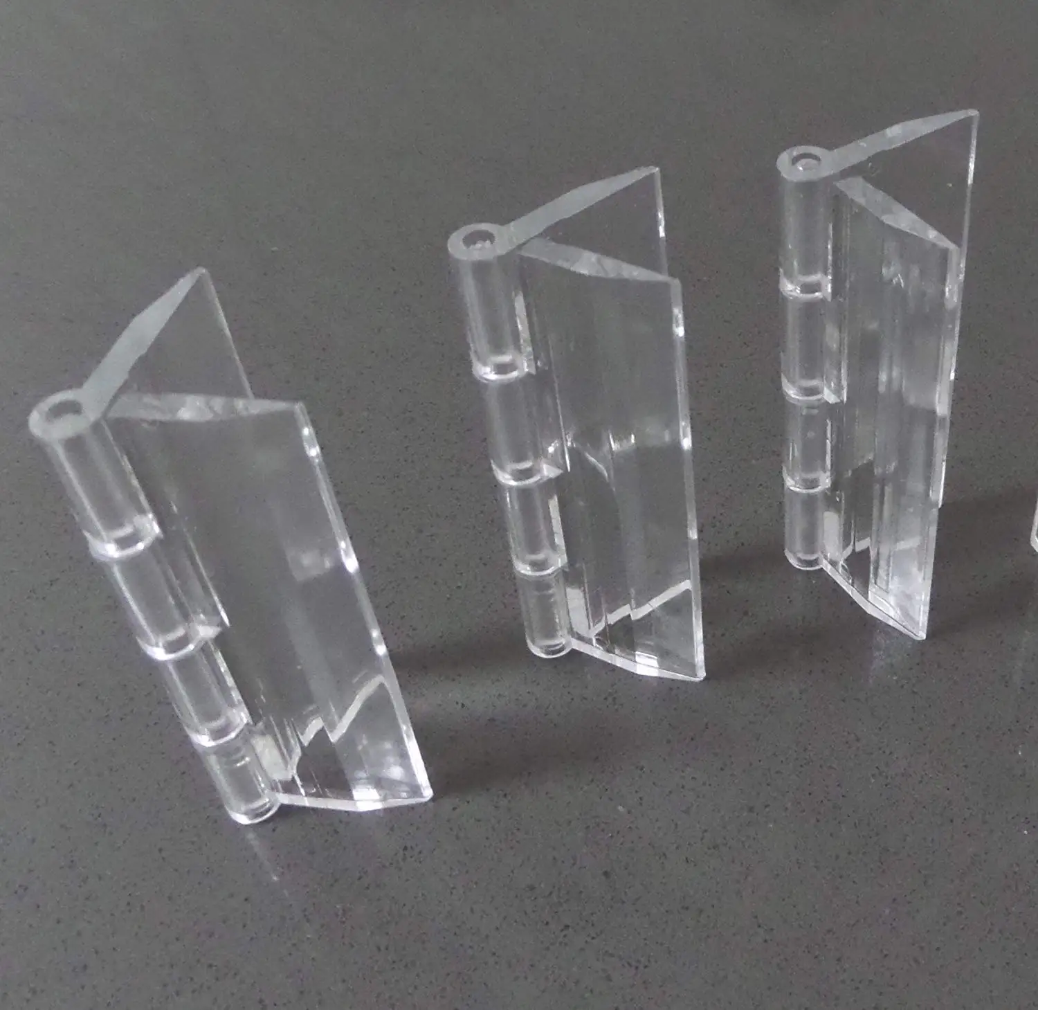 Display Stand etc. 3-Pack Transparent Plastic Acrylic 45mm Continuous Piano Hinge?Self-Adhesive? Suitable for DIY Transparent Box