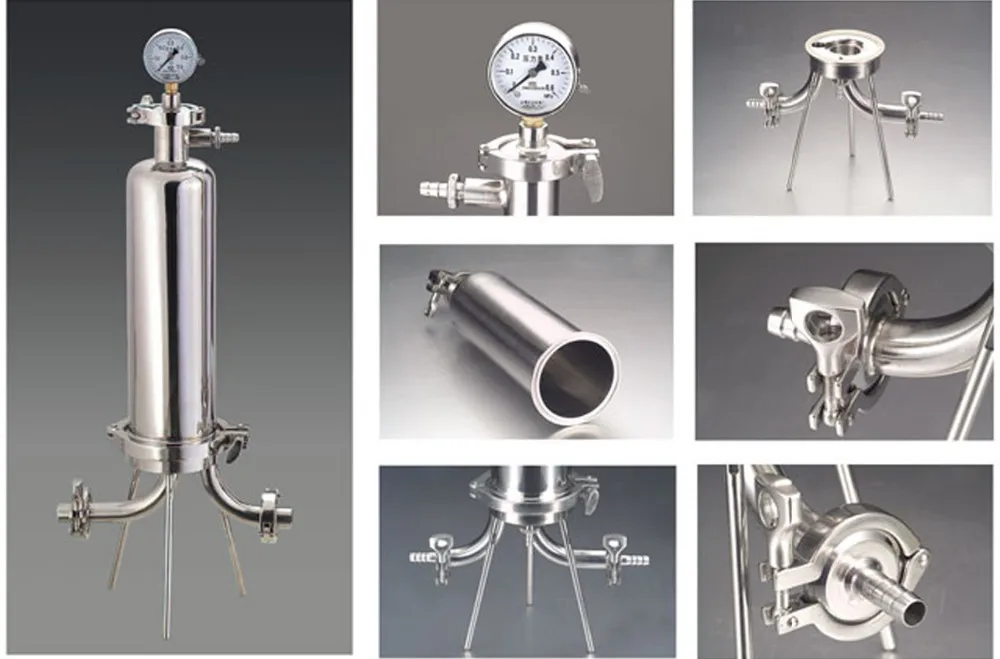 5round Filter Housing For Using On Sanitary Applications Of Beverages