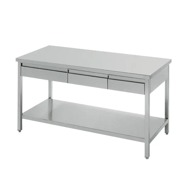 Stainless Steel Kitchen Work Table With Drawers - Buy Work Table With ...