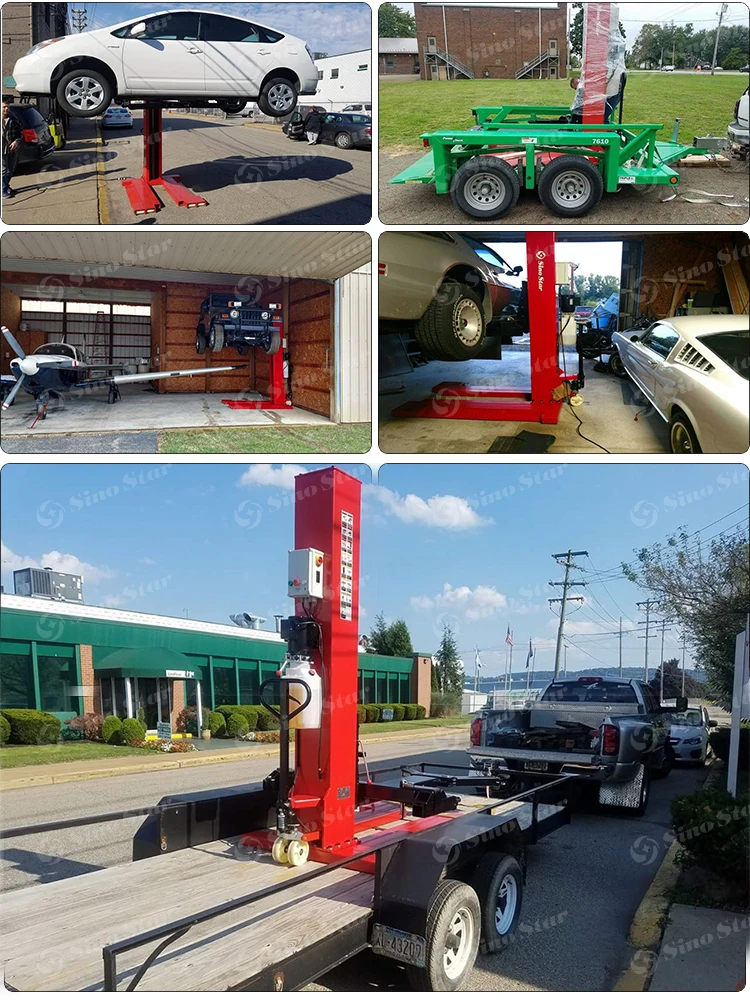 One Post Car Lift/ Used Home Garage Car Lift/hydraulic Single Post Car