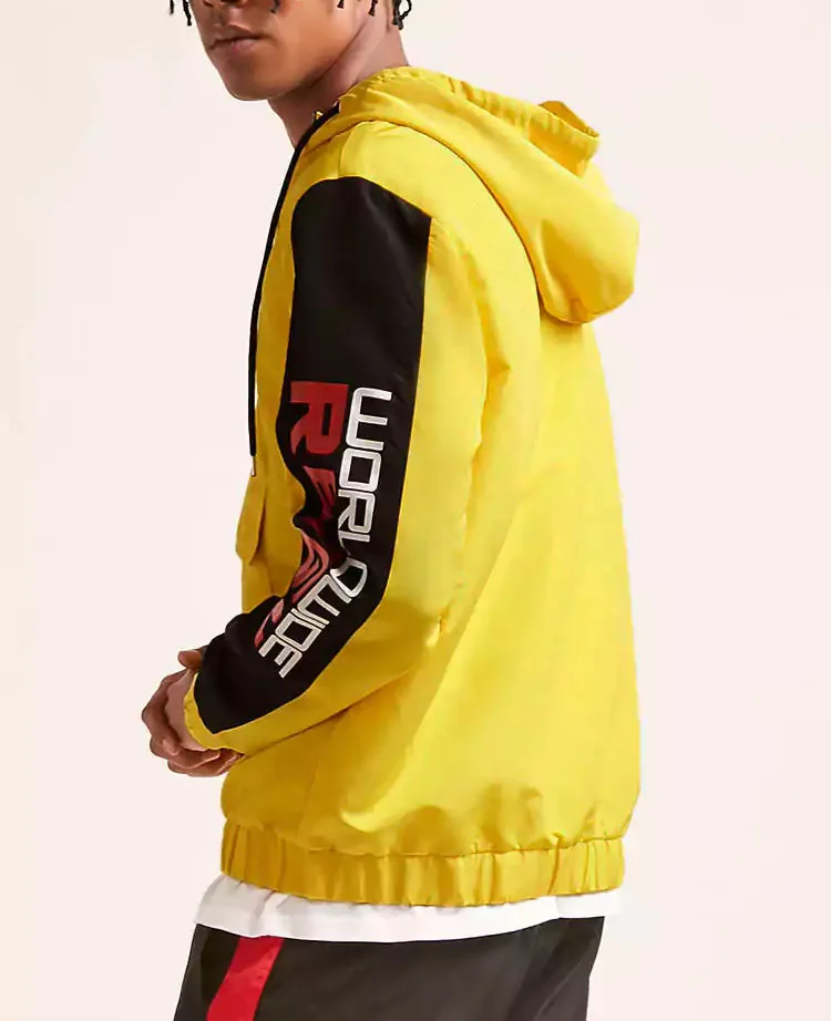 Custom Mens Colorblock Pullover Nylon Printed Windbreaker Buy Printed