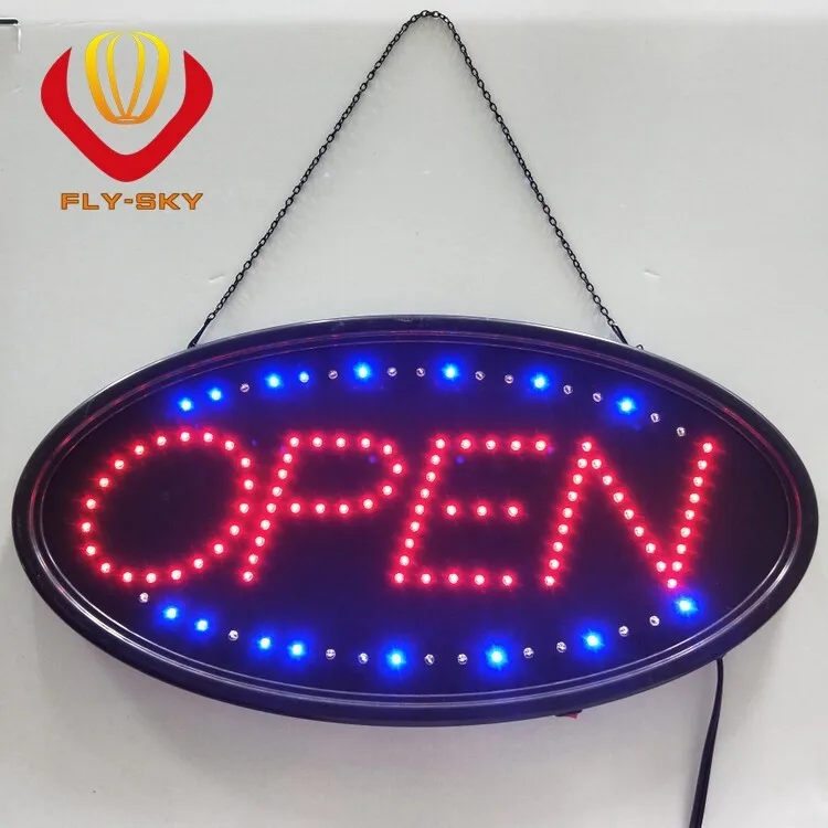 LED Schild Display Leuchtreklame Werbung Stopper Leuchtschild Sign Open Reklame 