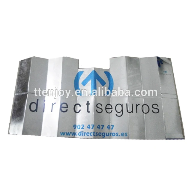 Foldable Cardboard Auto Sunshades,Cardboard Sunshade With Full Color Printing Buy Foldable