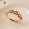 South Korea's new fashion Five set auger delicate peach love Ring for women