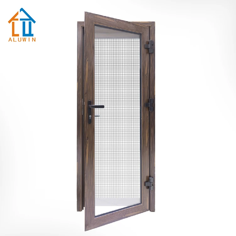 guangdong wholesale factory Swing french doors and windows interior aluminium glass single french patio windows doors