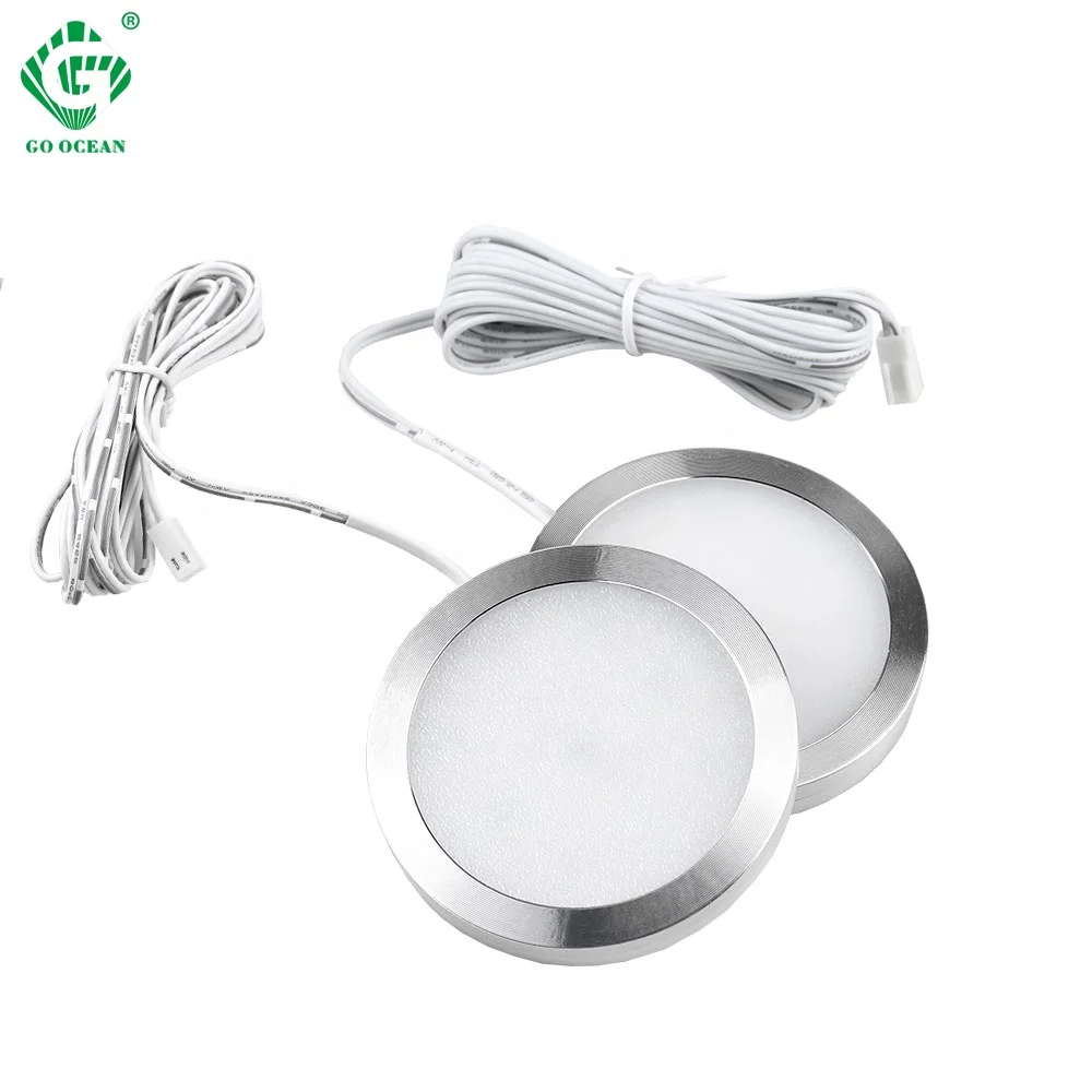 Cheap cabinet lighting 2.5W 12VDC hardwired puck lights  for kitchen