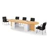 CF modern design board room conference table/meeting area desk furniture/2 open shelves under table top