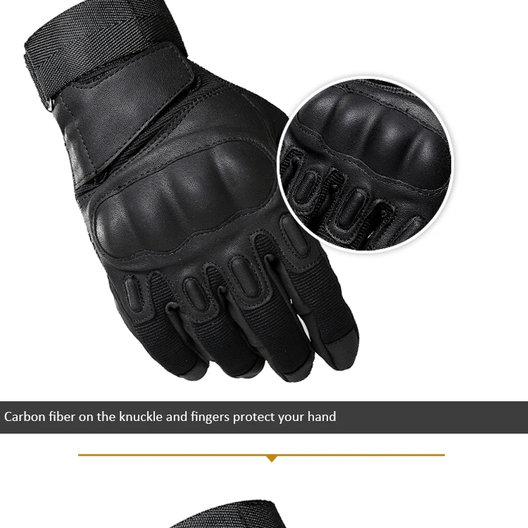 2019 New Style Leather Tactical Military Gloves Heat Resistant Army Airsoft Police Combat Shot 