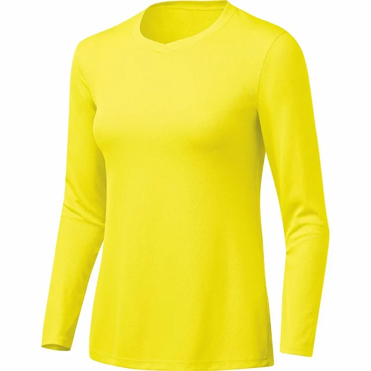 Custom logo cotton women long sleeve t shirt price premium womens blank t shirts wholesale