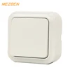Free sample abs european US style surface mounted 1 gang 1way copper switch and socket 1gang 2way on off wall switch