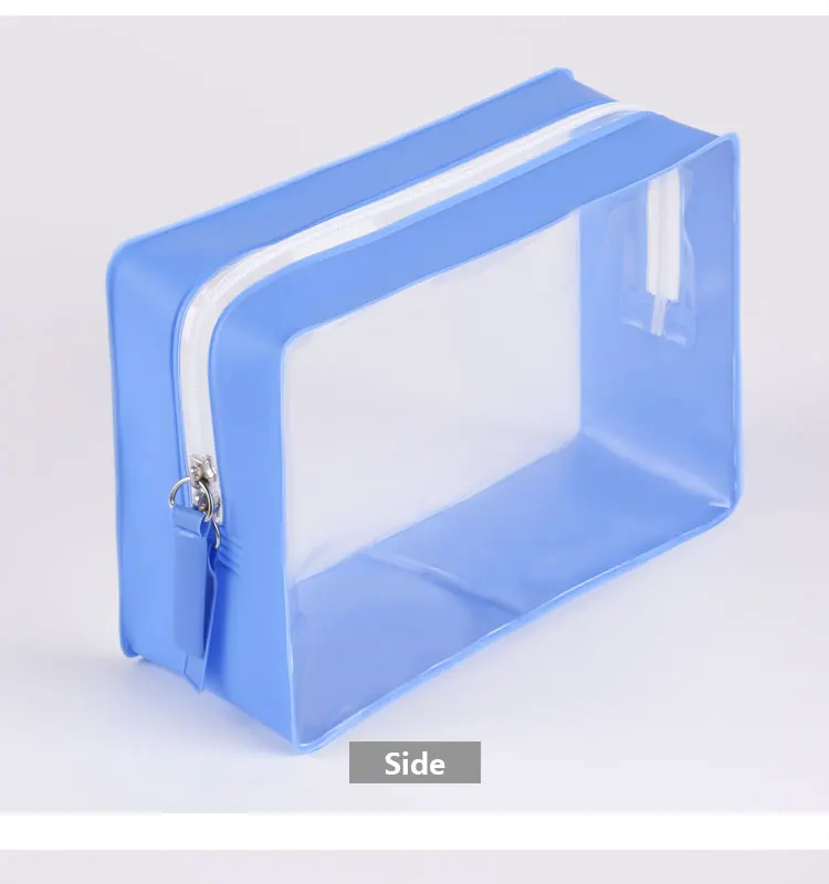 Clear Cosmetic Bag Air Travel Toiletries Bag Set With Zipper Vinyl Eva Makeup Pouch Handle