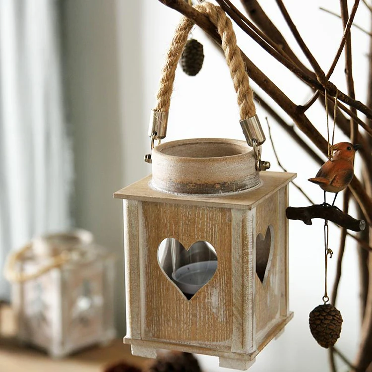 Various styles ornament hanging wood candle holder