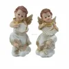 Cute Small Cupid Playing With Musical Instruments On The Cloud Angel Statue