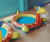 Cool summer EN71 Giraffe shaped inflatable paddling pool for kids