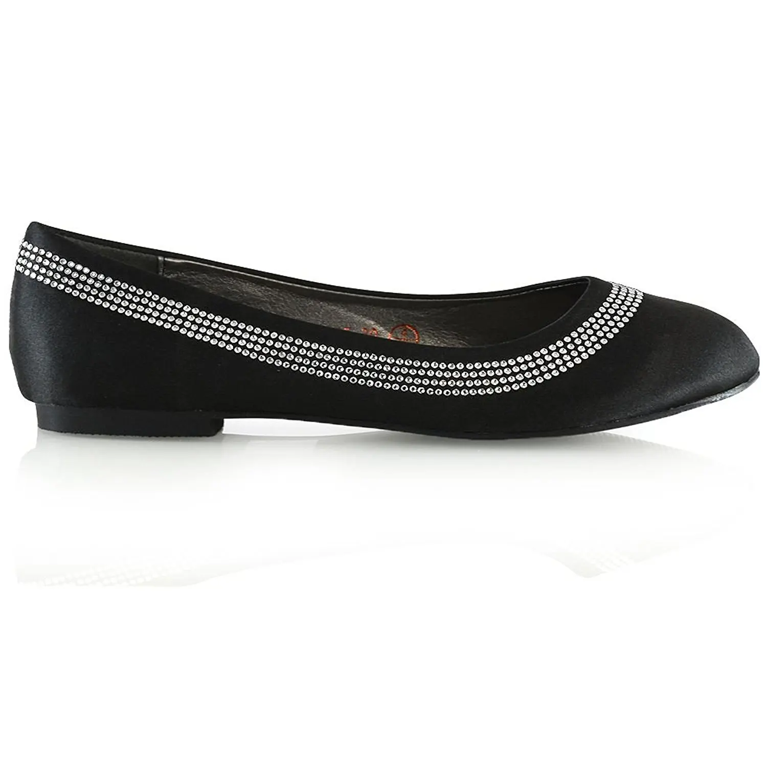 New Womens Brial Diamante Ladies Sparkly Slip On Bridesmaid Shoes Pumps Size