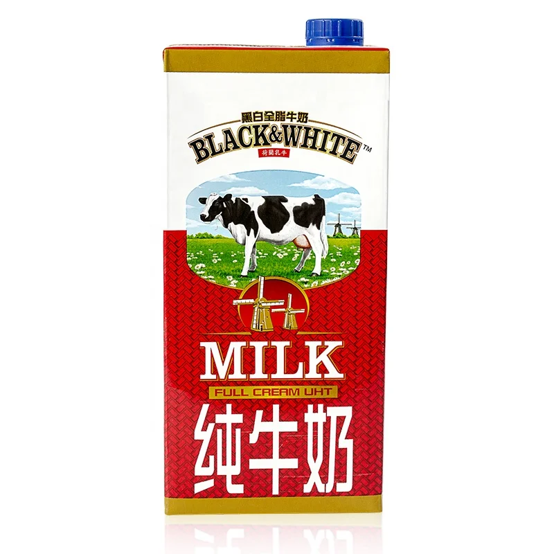 1l Black&white Full Cream Milk Uht Milk Belgium Buy Full Cream Milk