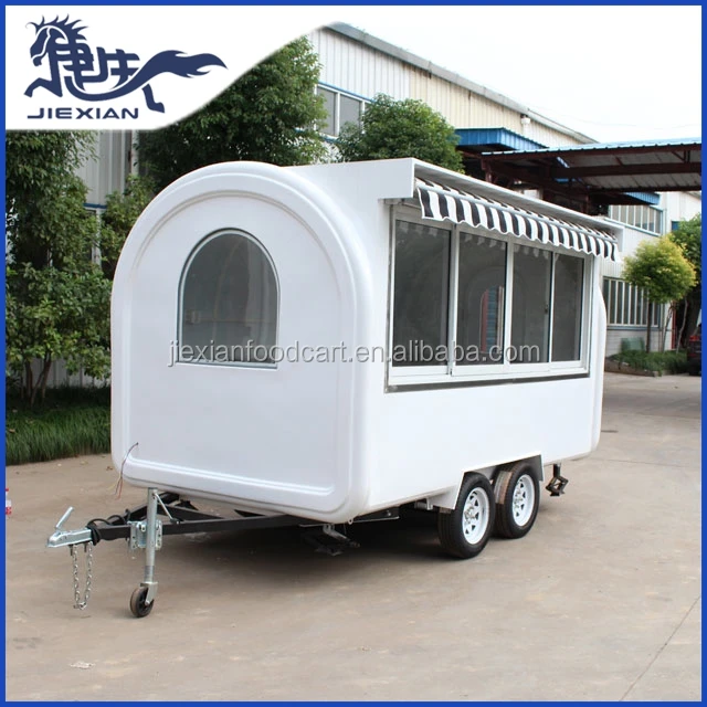 JX-FR300WH Jiexian mini fast food kitchen design mobile snack coffee cart ice cream trailers mobile smoothie truck for sale