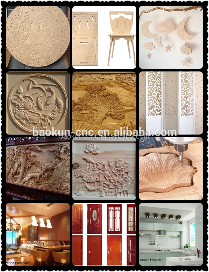 Shandong Baokun best price 1325 wood cnc router machine