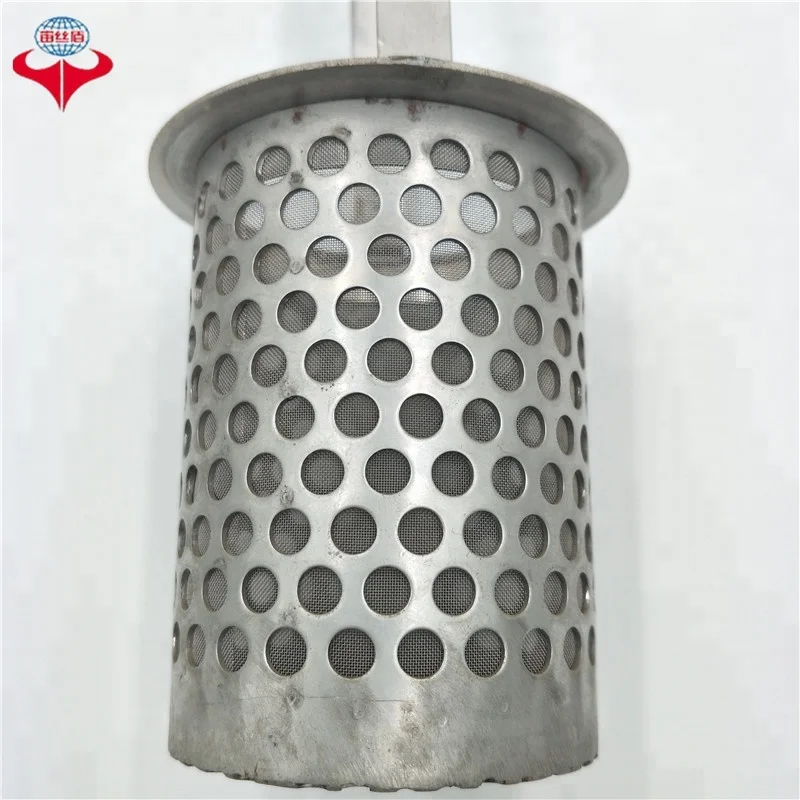 2um 10 20 30 Micron Multilayer Sintered Perforated Metal Filter Basket
