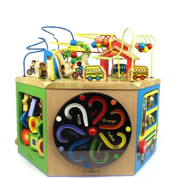 wooden play cube