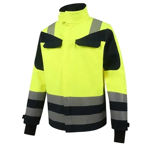 compound fleece safety jacket with reflective tape compound fleece safety jacket with reflective tape