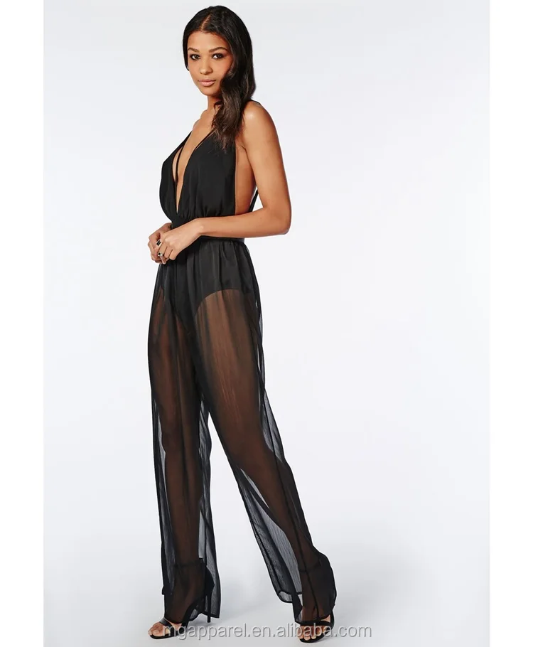 Sheer wide leg trousers Clearance
