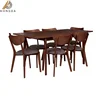 Wooden Furniture Kitchen Restaurant Extendable Wood Dining Table & Chairs Set