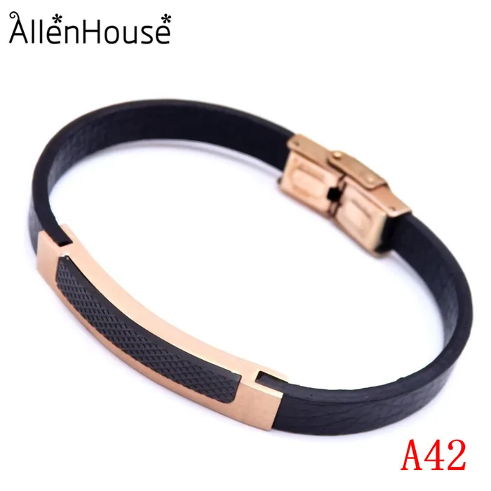 Top Sellers Leather Jewel Bulk Mens Rose Gold 316l Stainless Steel