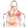 Factory Supply 3D Cartoon Anime Bikini Girl Women Kitchen Cooking Aprons Naughty Adult Party Sexy Apron