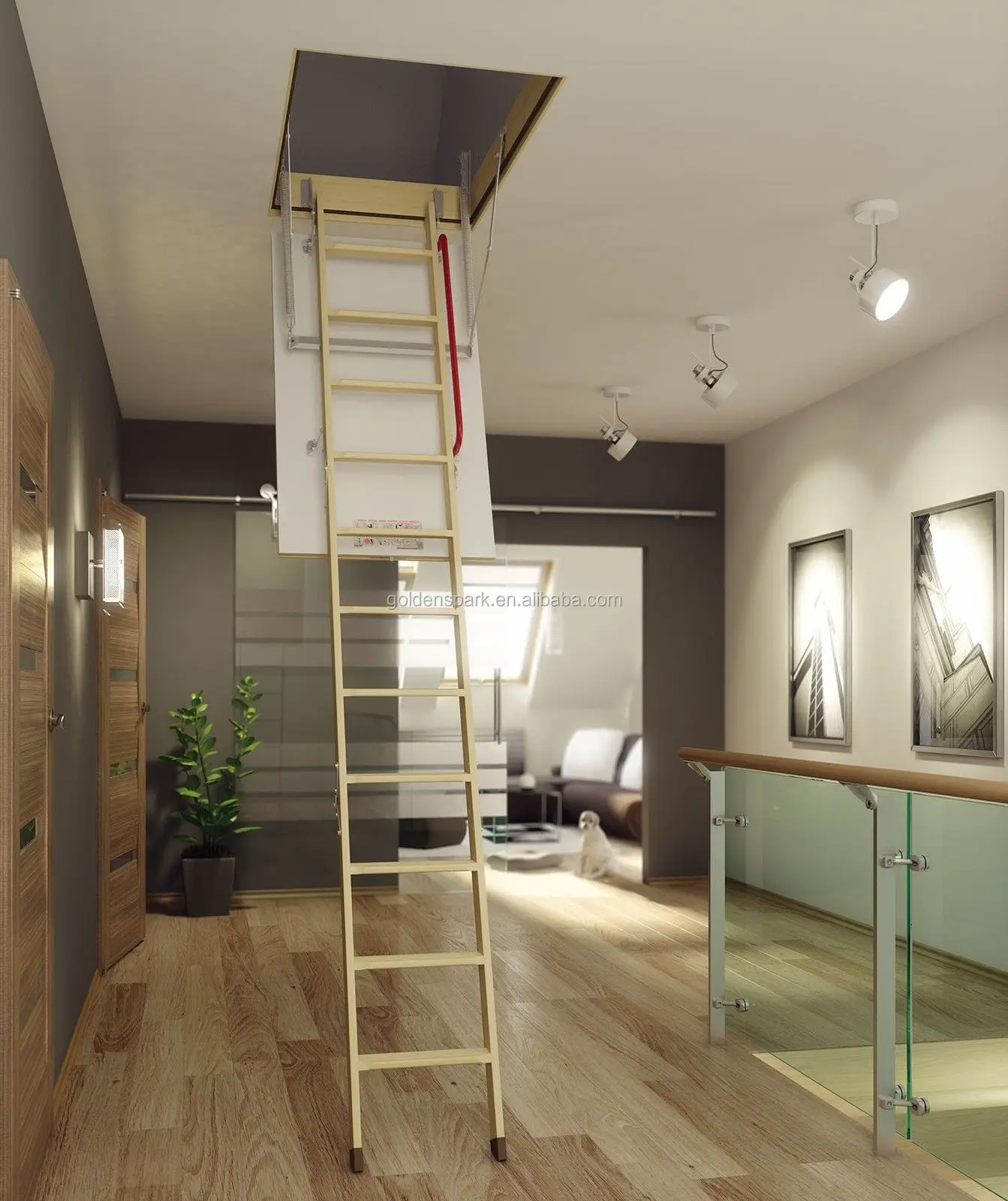 Folding Loft Ladder Wooden Loft Ladder Buy Wood Ladder,Folding Wooden