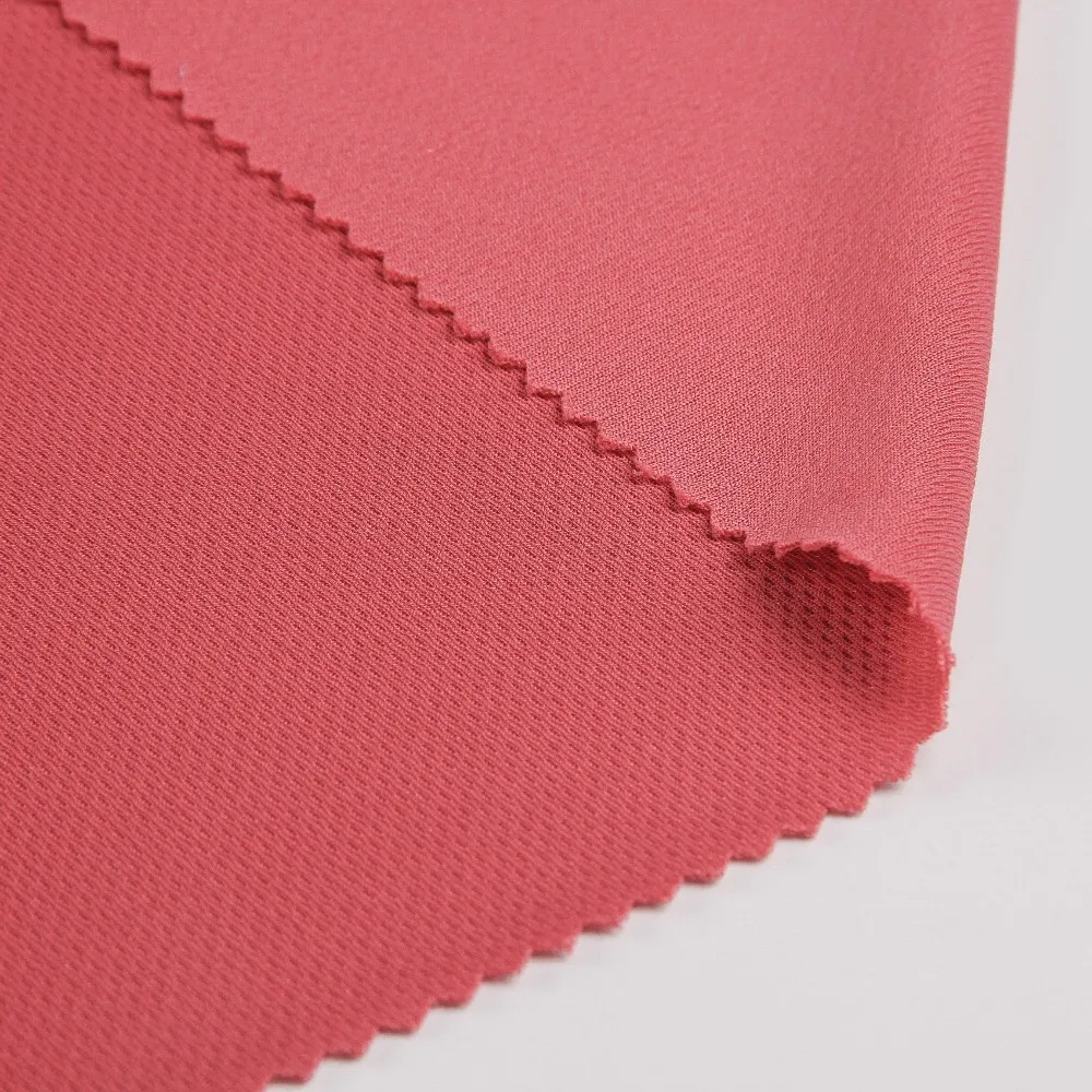 100% Polyester Bird Eye Fabric Double Knit Jersey Fabric For Sportswear ...