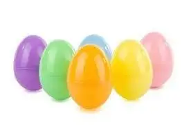 14 Large Pastel Easter Eggs 3 1/4" Plastic Hinged Pastel Easter Colors