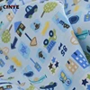 Custom printed pattern and cvc material flannel fabric for baby blanket and bedding sheet