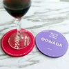 Customized logo recycled drink silicone PVC rubber mat table 3d coaster