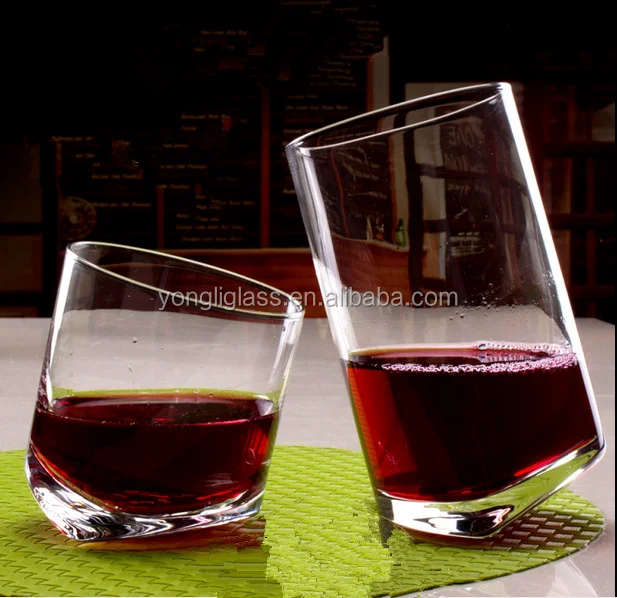 Novelty designed whisky glass high quality wonky wine glass ,unique whisky glass,