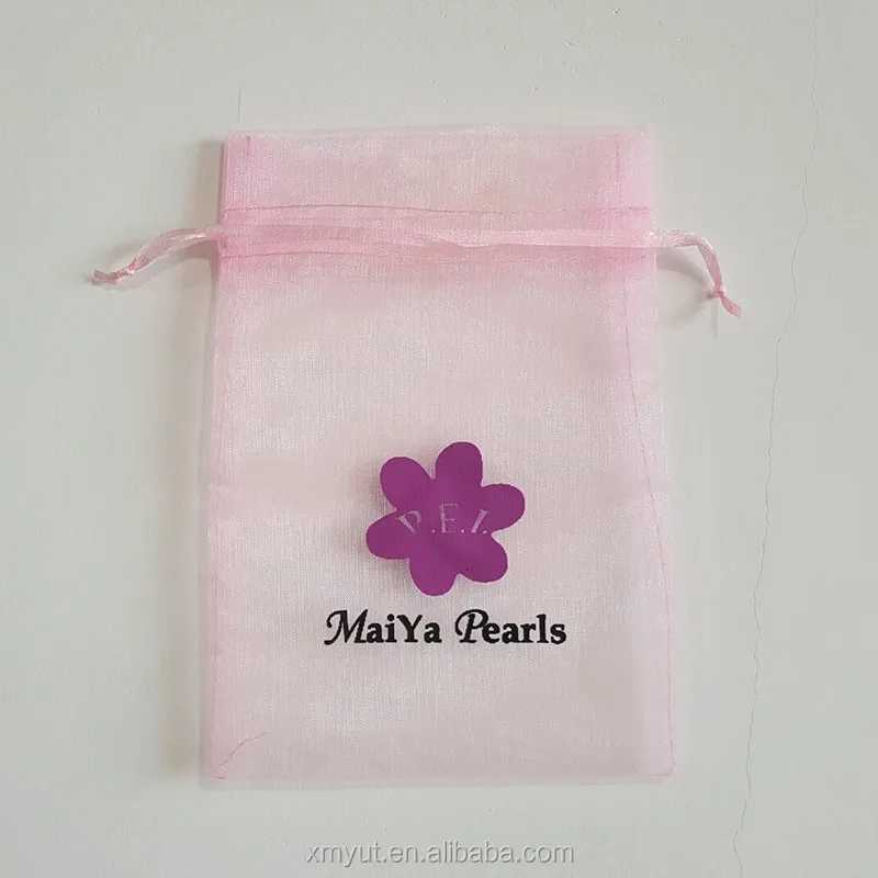 Organza Gift Bag Grey Color or Customized Acceptable Drawstring Recyclable Accept