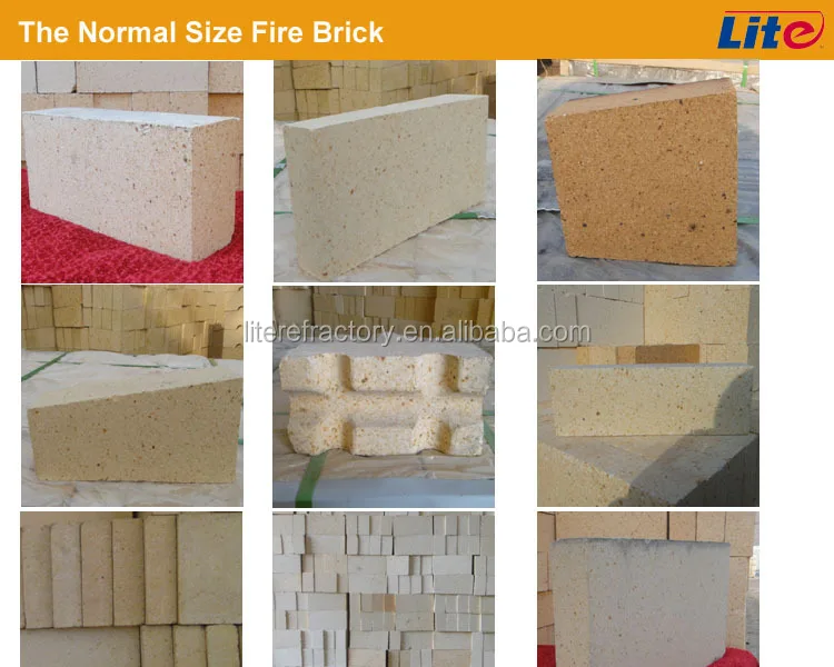 Lite Fireclay Refractory Bricks with 33% - 99% Al2O3 Alumina Bauxite Based Brick