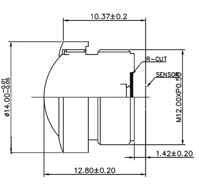 1/3 4MP 200 fisheye lens mini vr lens for raspi camera 