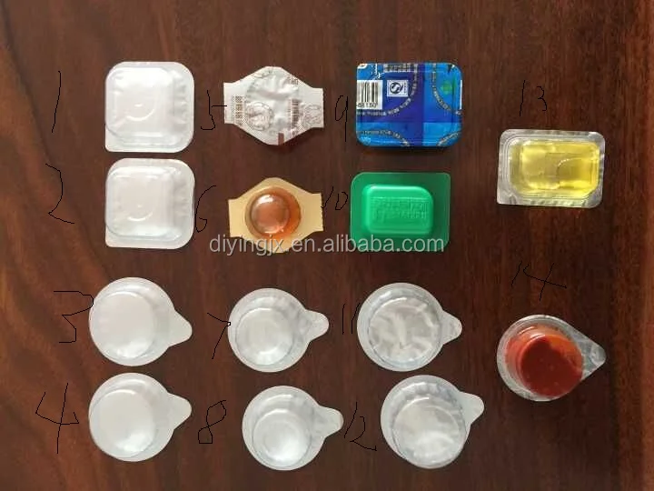 Aluminum Foil Liquid Sauce Paste Blister Packing Machine With Function Forming Filling Sealing Cutting