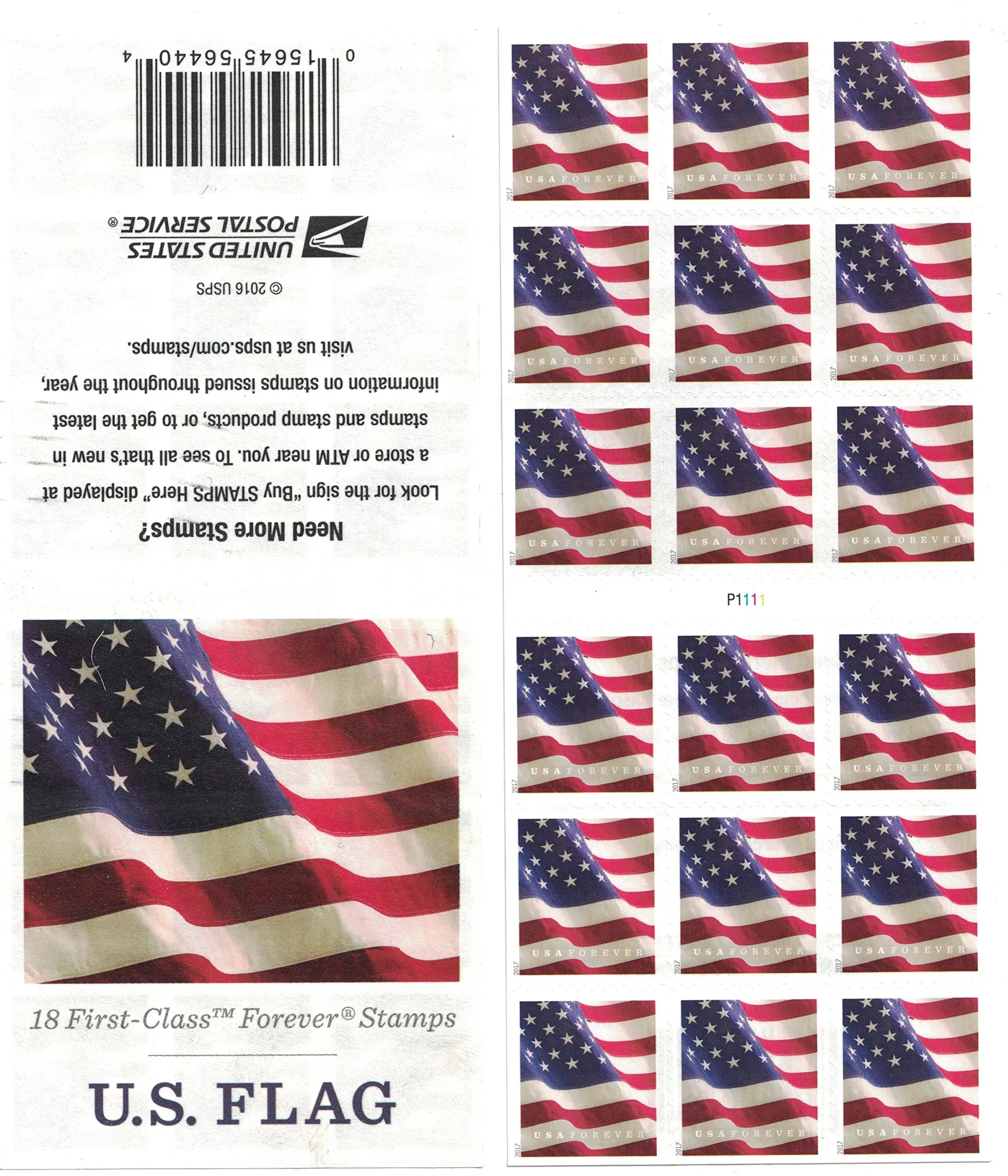 5 X Atm Booklets Of 18 Usps Forever Stamps Four Flags 90 Stamps Hobbies Kolenik Stamp Collecting