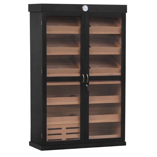 Made In China Custom Double Glassdoor Electrical Led Large Cigar Humidors For Sale Used Humidor