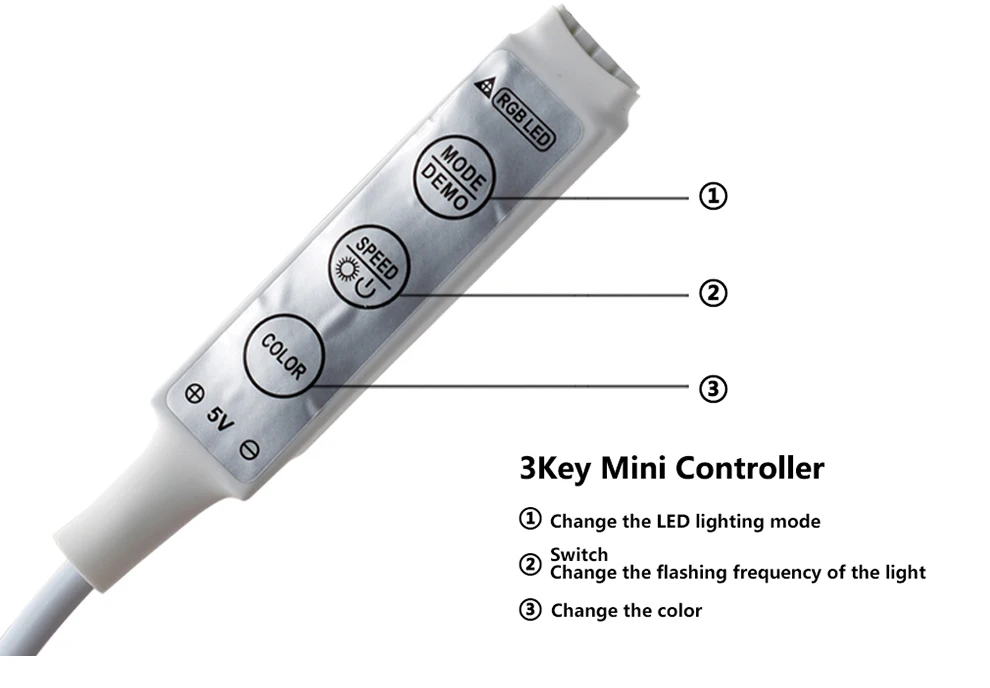 5V SMD2835 USB rgb LED strip light with low price
