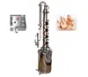 Turn key small alcohol moonshine copper distiller with 4 plate reflux column for sale