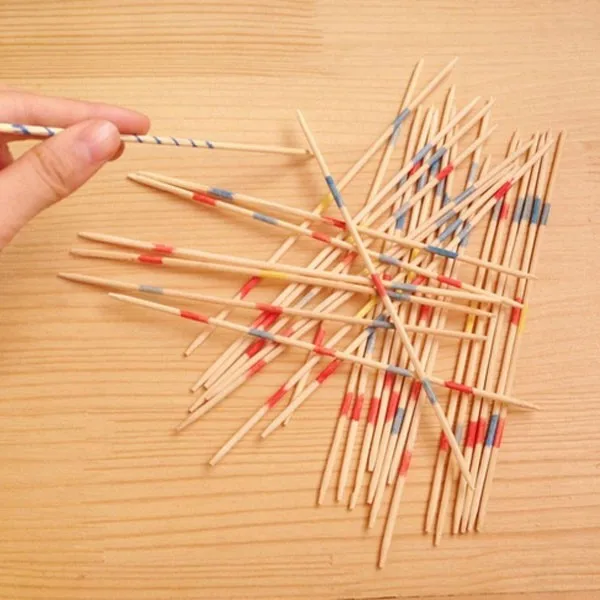 18cm Long Wooden Traditional Mikado Spiel Pick Up Sticks With Box Game ...
