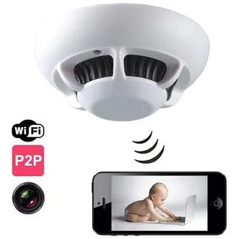 Hot Sale Wifi Nanny Cam 720p Spy Hidden Smoke Detector Home Anti Theft ...