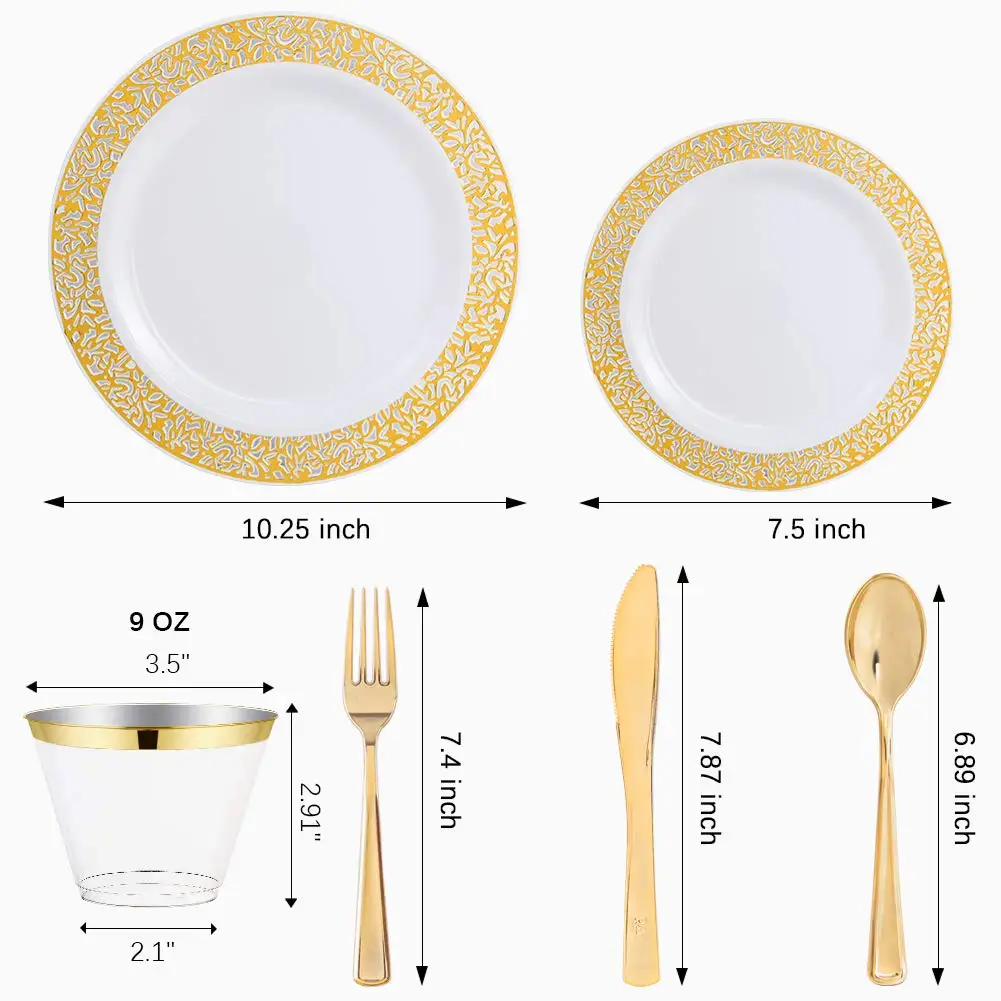 Best Price Wedding Exquisite Exquisite Disposable Plastic Dinnerware ...