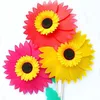 Colorful Double Deck Sequins Sunflower Children Toy Windmill