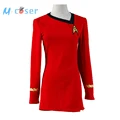 Star Trek Duty Uniform TOS Red Dress Party Halloween Cosplay Costumes For Women Badge Hot Sale