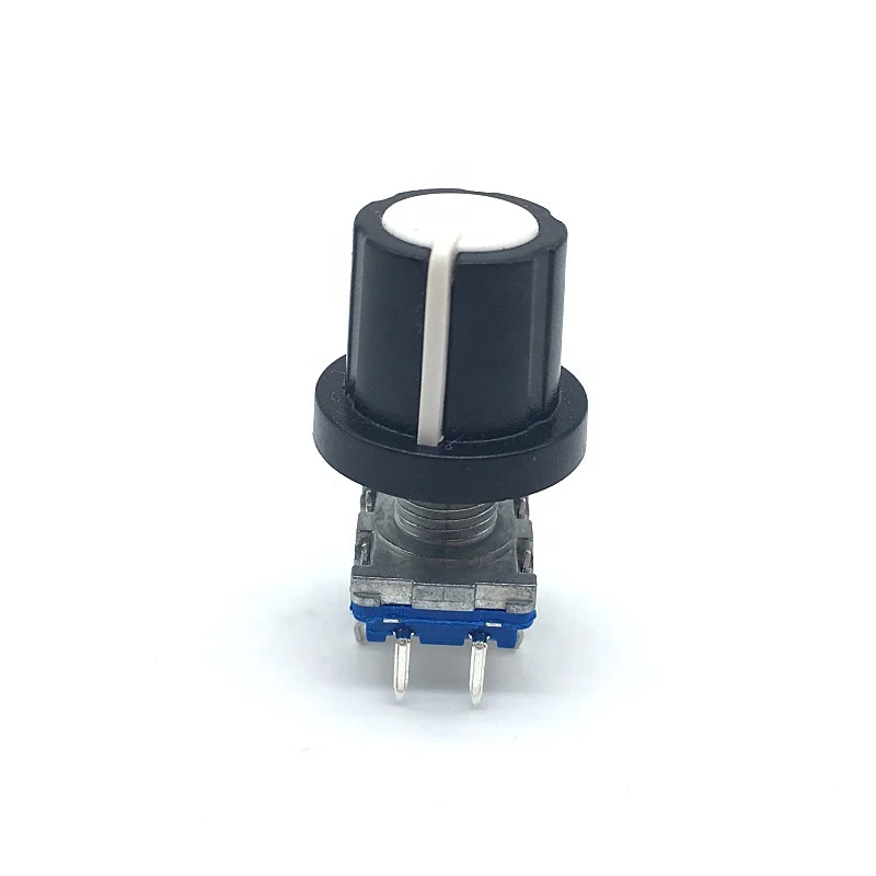 旋转编码器代码开关 ec11 带按钮开关的音频数字 5 针手柄长度 15毫米