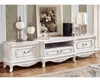 New Classical Living Room Furniture italian glass top white luxury tv stand cabinet
